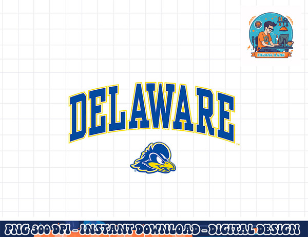 Delaware Fightin  Blue Hens Arch Over Heather Gray  png, sublimation copy.jpg