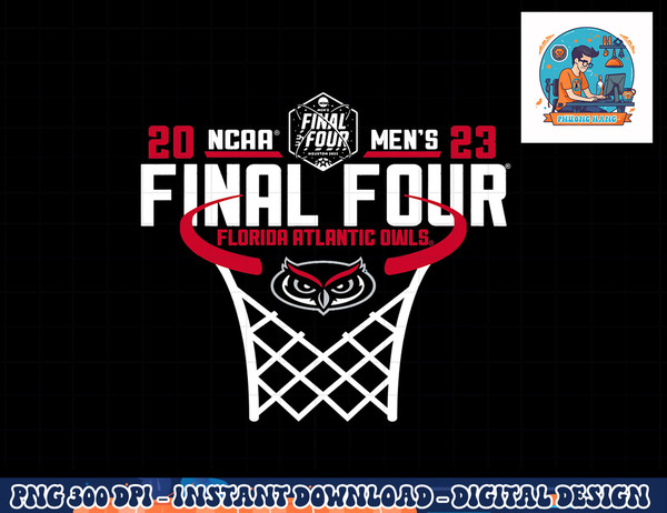 Florida Atlantic Owls Final Four 2023 Basketball Net Navy  png, sublimation copy.jpg
