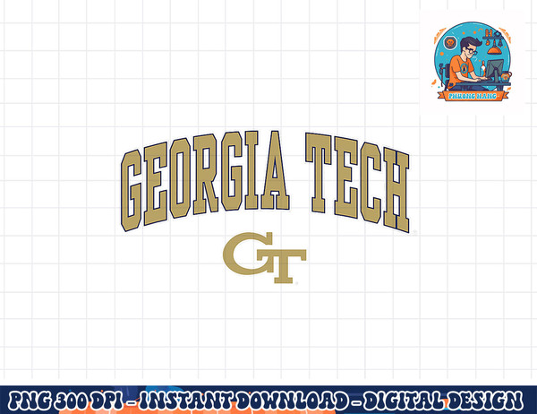 Georgia Tech Yellow Jackets Arch Over Officially Licensed  png, sublimation copy.jpg
