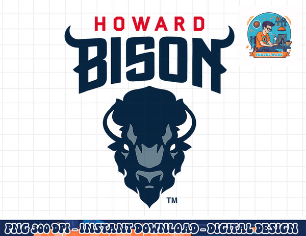 Howard University Bison Icon Logo Officially Licensed  png, sublimation copy.jpg