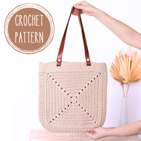 Crochet Bag Pattern PDF, Granny Square bag, Tote bag DIY, Be - Inspire  Uplift