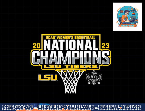 LSU Tigers 2023 NCAA Women’s Basketball National Champions Logo Svg