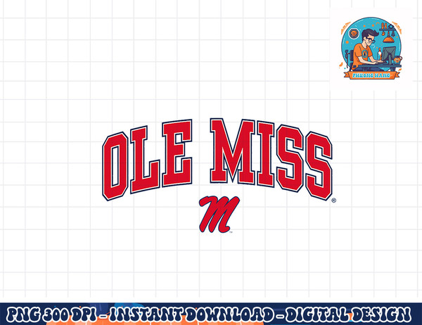Mississippi Ole Miss Rebels Arch Over Blue  png, sublimation copy.jpg