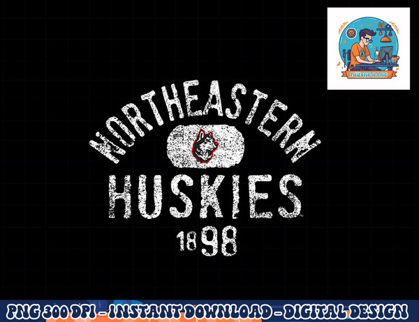 Northeastern Huskies Vintage 1898 Logo Official Licensed Red  png, sublimation copy.jpg