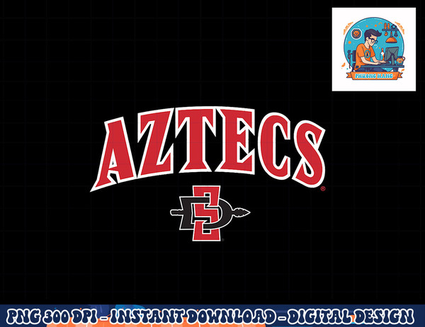 San Diego State Aztecs Arch Over Logo Officially Licensed  png, sublimation copy.jpg