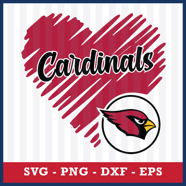 Arizona Cardinals Heart Hand SVG  Cardinals Heart NFL Team Logo