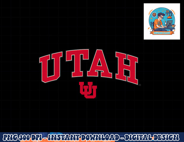 Utah Utes Arch Over White Officially Licensed  png, sublimation copy.jpg