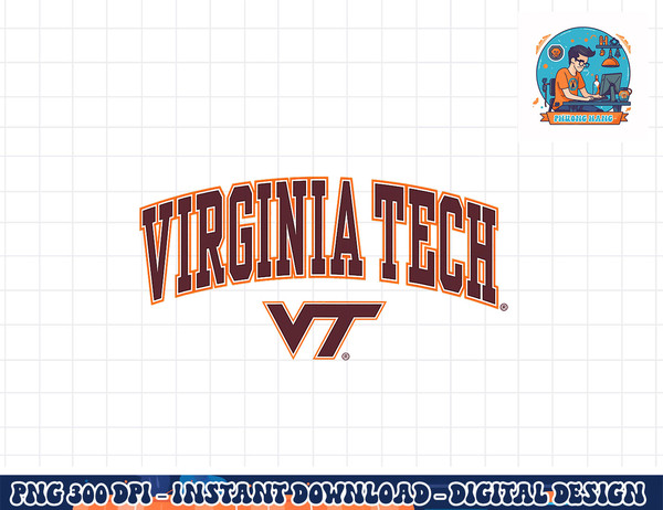 Virginia Tech Hokies Arch Over Officially Licensed  png, sublimation copy.jpg