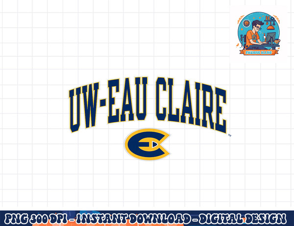 Wisconsin Eau Claire Blugolds Arch White Officially Licensed  png, sublimation copy.jpg