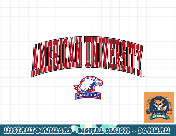 American University Eagles Arch Over Officially Licensed T-Shirt copy.jpg