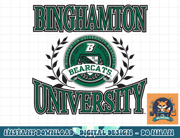 Binghamton Bearcats Laurels Logo Officially Licensed  png, sublimation.jpg