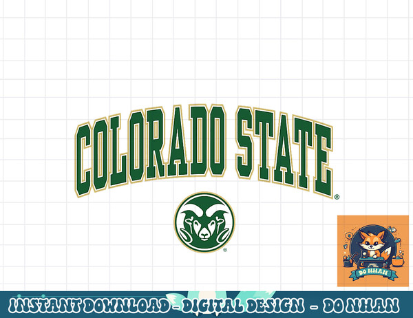 Colorado State Rams Arch Over Black Officially Licensed  png, sublimation.jpg