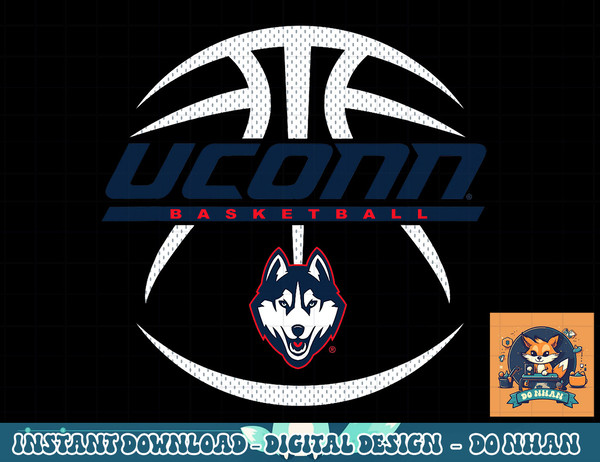 Connecticut Huskies Basketball Rebound Gray  png, sublimation.jpg