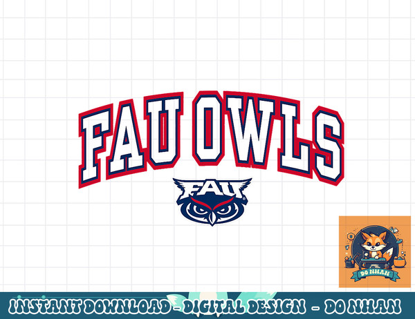 Florida Atlantic Owls Arch Over Black  png, sublimation.jpg