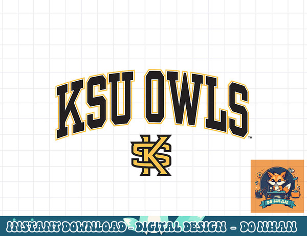 Kennesaw State Owls Arch Over White Officially Licensed  png, sublimation.jpg