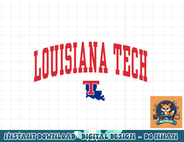 Louisiana Tech Bulldogs Arch Over Blue Officially Licensed  png, sublimation.jpg