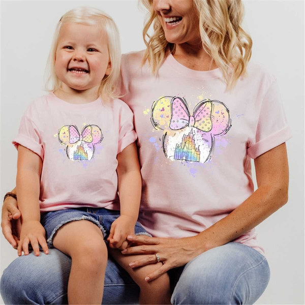 Disney Shirt Disney T-shirt Pink T-shirt Mouse Ear Shirt 