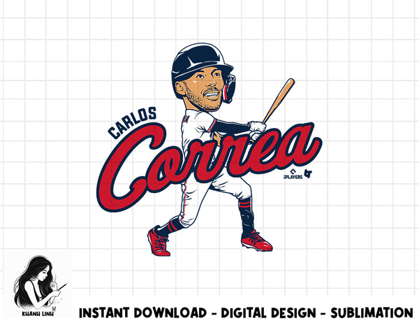Carlos Correa - Caricature - Minnesota Baseball  png, sublimation.jpg