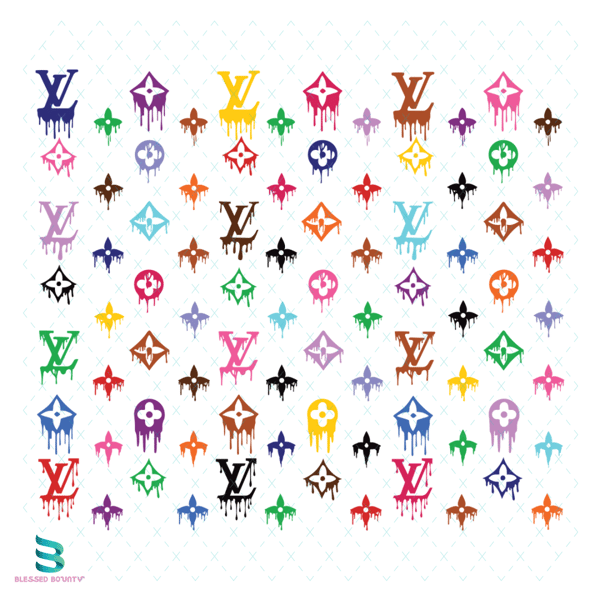 Louis Vuitton Colourful Drip SVG