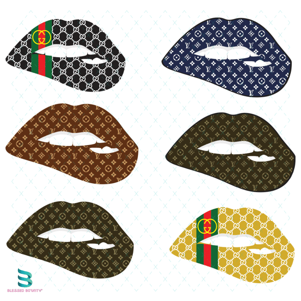 Louis Vuitton Lips SVG file for craft and handmade cricut products