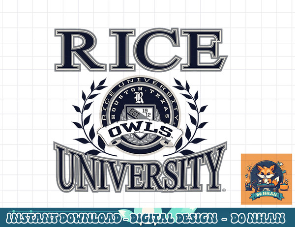 Rice Owls Laurels Logo Officially Licensed  png, sublimation.jpg