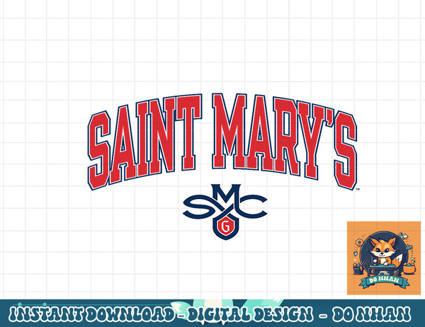 Saint Mary s Gaels Arch Over Logo Officially Licensed  png, sublimation.jpg