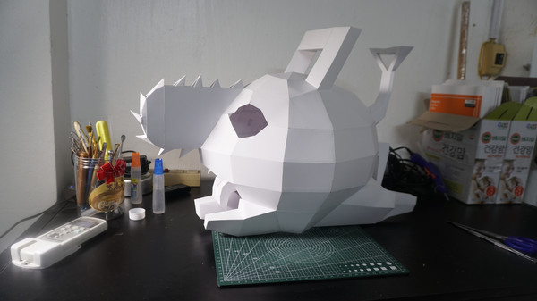 Papercraft Anime Dog, DIY Paper craft, 3D Template PDF Kit, - Inspire Uplift
