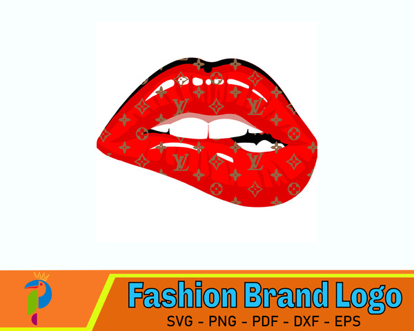 Lips LV Logo Svg, Brand Logo Svg, LV Brand Svg, Lips logo SvgBrand Logo  Svg, Luxury Brand Svg, Fashion Brand Svg, Famous