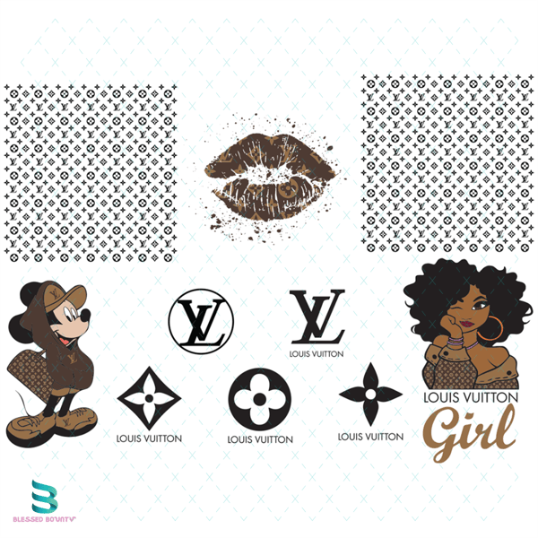 Louis Vuitton Logo Bundle, Louis Vuitton Svg, LV Svg, LV Gir - Inspire  Uplift