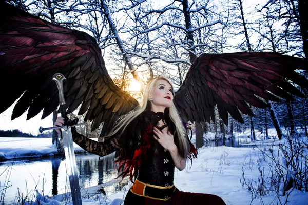 Maleficent cosplay, black angel wings, devil wings, cosplay larp cloth, the witcher costume, demon slayer, final fantasy, articulating wings, black crow wings,