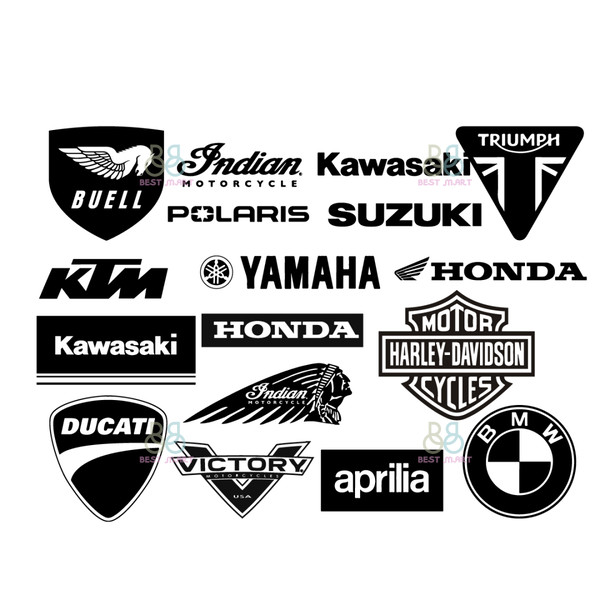 Motorcycle Brands Logo Bundle Svg, Famous Logo Svg, Motocycl - Inspire ...