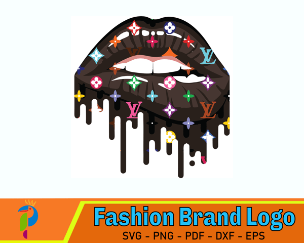 Louis Vuitton Logo Bundle Svg, Louis Vuitton Svg, LV Lips Sv