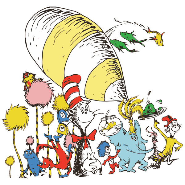 Dr Seuss Characters Svg, Dr Seuss Svg, Love Reading Svg, The - Inspire ...