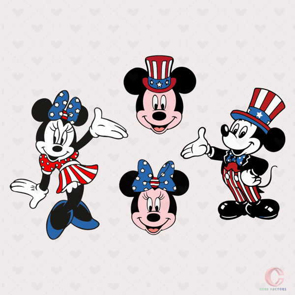 4th of july minnie mouse clipart