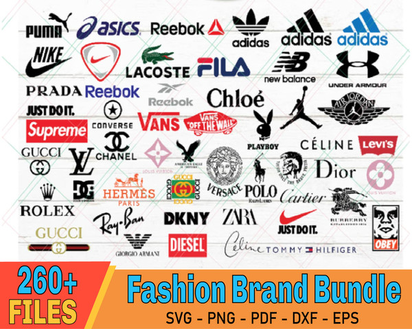 Fashion Brand Bundle Svg, Gucci, Chanel, Lv Logo Svg , Brand Svg File Cut  Digital Download