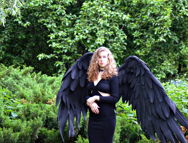 adult wings costume, Maleficent costume, black angel wings, devil wings, crow cosplay wings, , moving wings, movable black wings, large raven wings, black wings