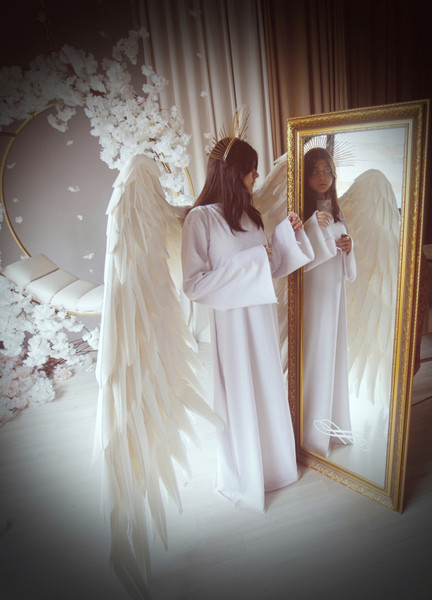 adult wings costume, white angel wings, Halloween wings, Christmas wings, anime cosplay wings, Aziraphale wings, Aion wings, Ikaros wings, Gabriel angel wings, 