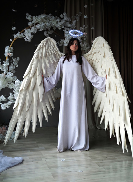 adult wings costume, white angel wings, Halloween wings, Christmas wings, anime cosplay wings, Aziraphale wings, Aion wings, Ikaros wings, Gabriel angel wings, 