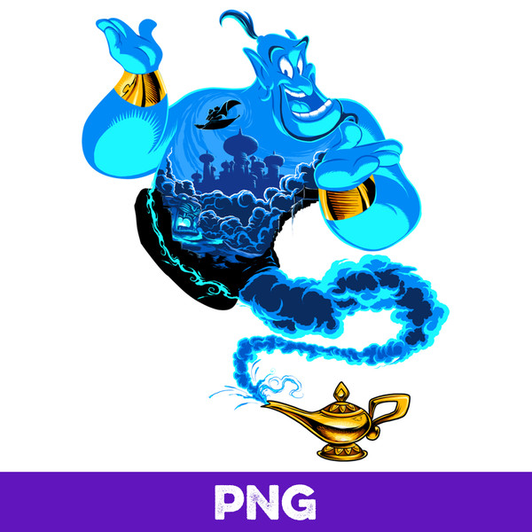 Disney Aladdin Genie Portrait Agrabah Fill V1, PNG Design, P