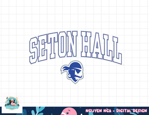 Seton Hall Pirates Arch Over Blue Officially Licensed  png, sublimation.jpg