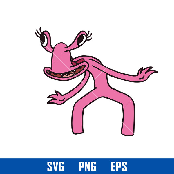 Pink Rainbow Friends Svg, Pink From Rainbow Friends Svg, Rai