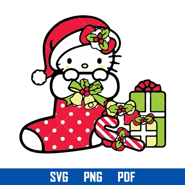Hello Kitty Christmas Svg, Kawaii Kitty Cat Svg, Sanrio Svg, - Inspire ...