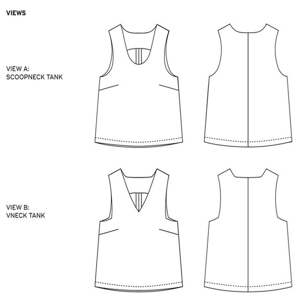 Underwood Tank Top & Dress CURVY FIT Sewing Pattern (PDF) – Sew