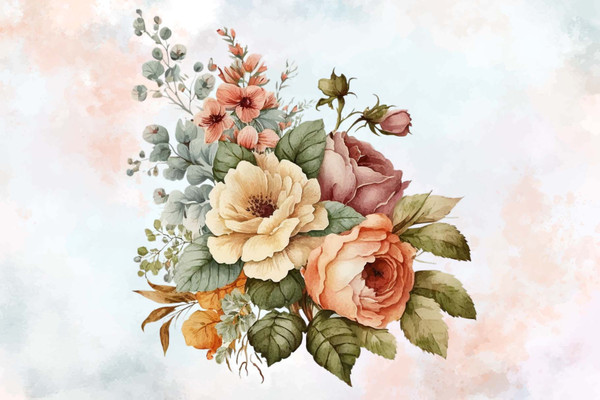 Watercolor Summer Flowers Collection - Inspire Uplift