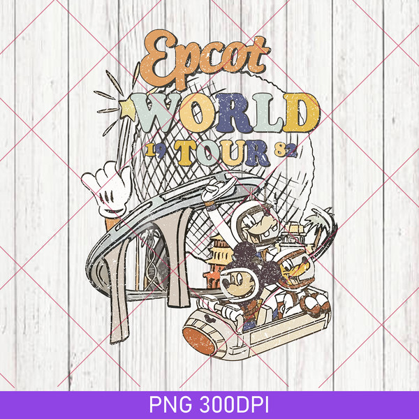 Disney Epcot World Tour PNG, Retro Disney Epcot PNG, Mickey - Inspire ...