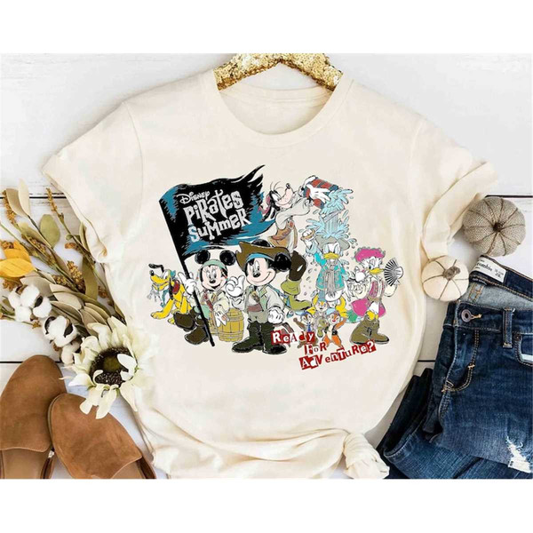 Retro Pirates Of The Caribbean Shirt - Mickey And Friends Edition