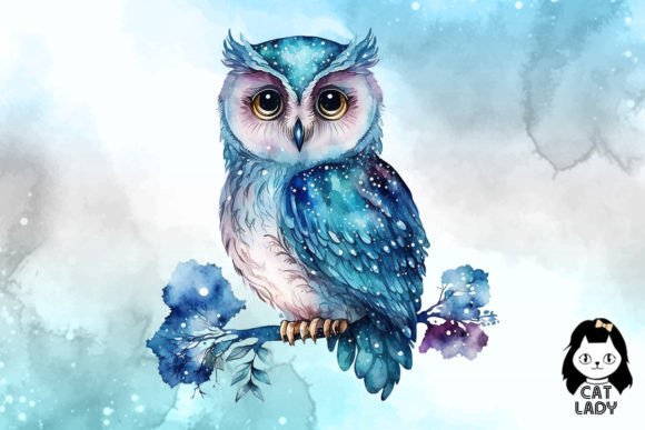 blue owl clipart