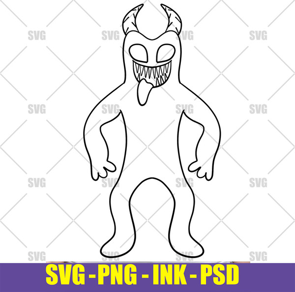 NabNab Banban SVG, Garten Of Banban Characters SVG, Jumpscar