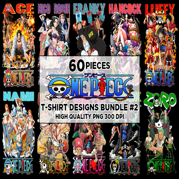 One Piece, Anime Bundle, One Piece Characters, Japanese SVG, PNG,EPS,  Unique design