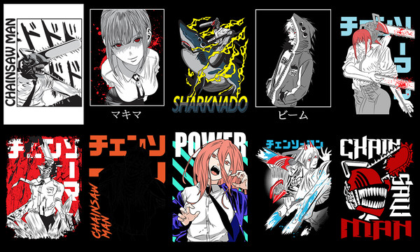 20 CHAINSAW MAN ANIME VECTOR TSHIRT DESIGNS BUNDLE 1 MOCKUP3.jpg